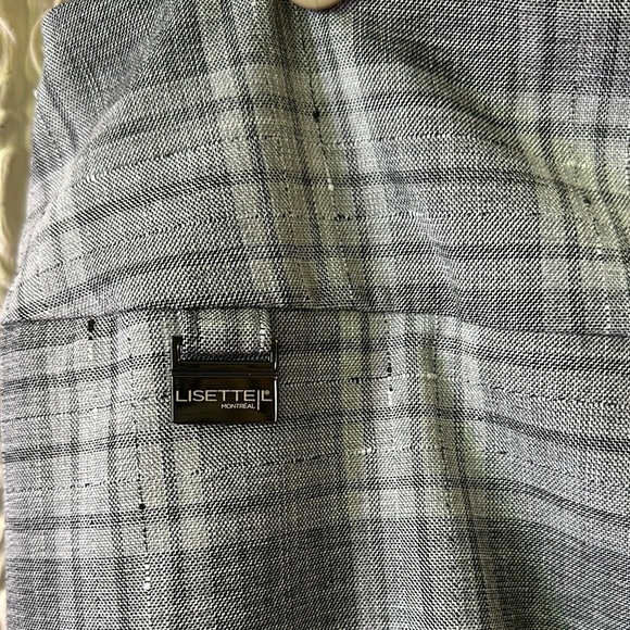 LISETTE | Gray Plaid Trousers Size 8 - Picture 3 of 10